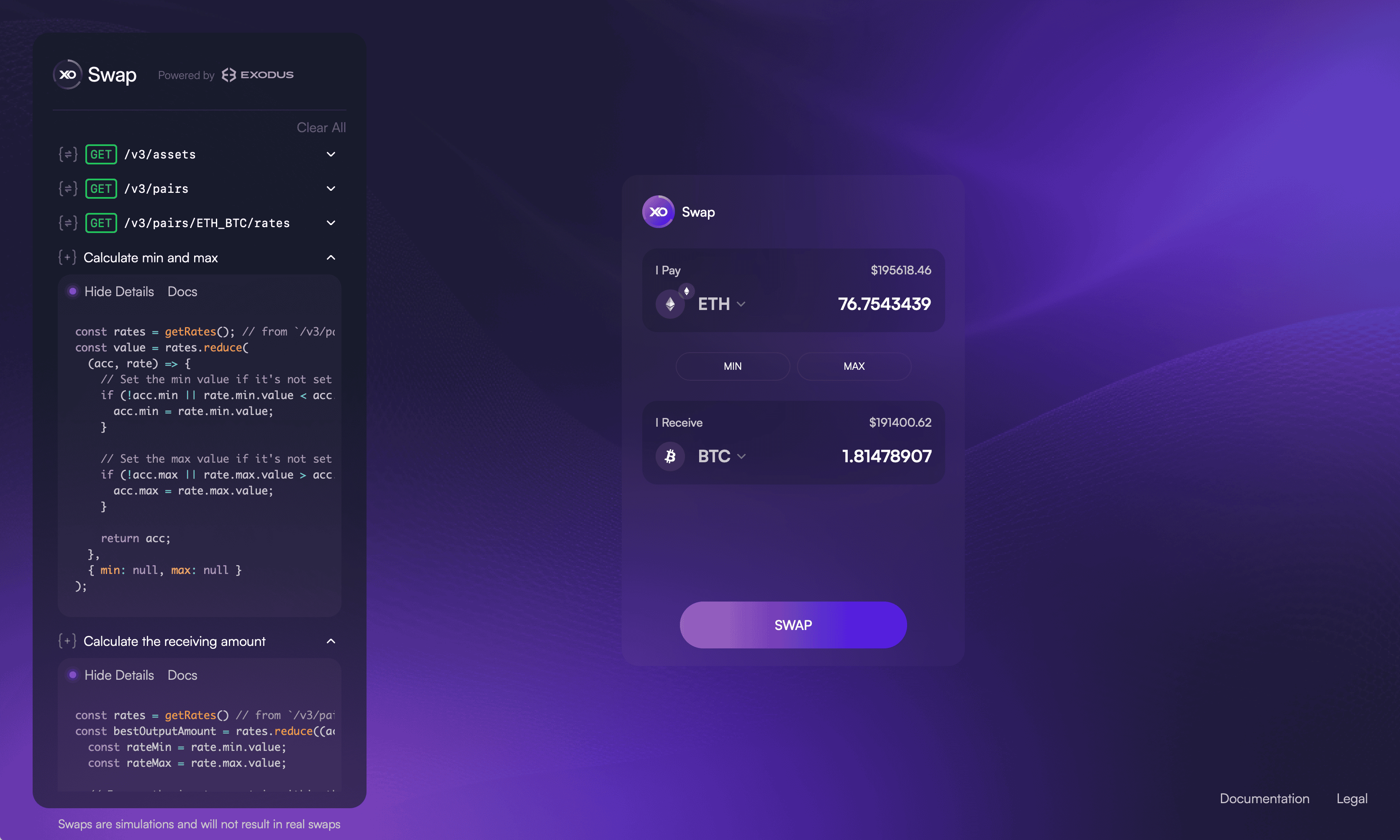 XO Swap Playground